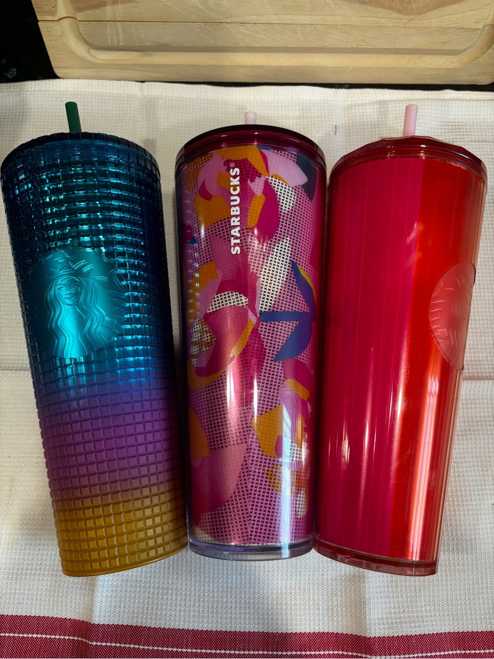 NEW Bundle of 3 Starbucks collectable tall 24 oz. tumblers. $15 each / $30 Set